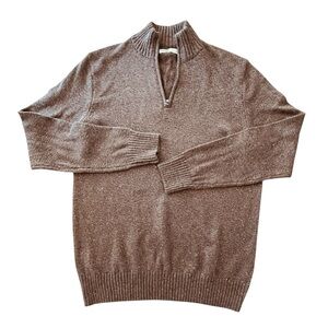 Men's Sonoma Brown Half-Zip Sweater Size L
